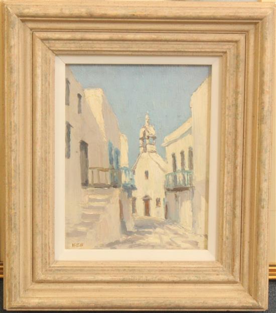 Hugh Boycott Brown (1909 - 1990) Malcesine, Italy, 8.5 x 6.5in.